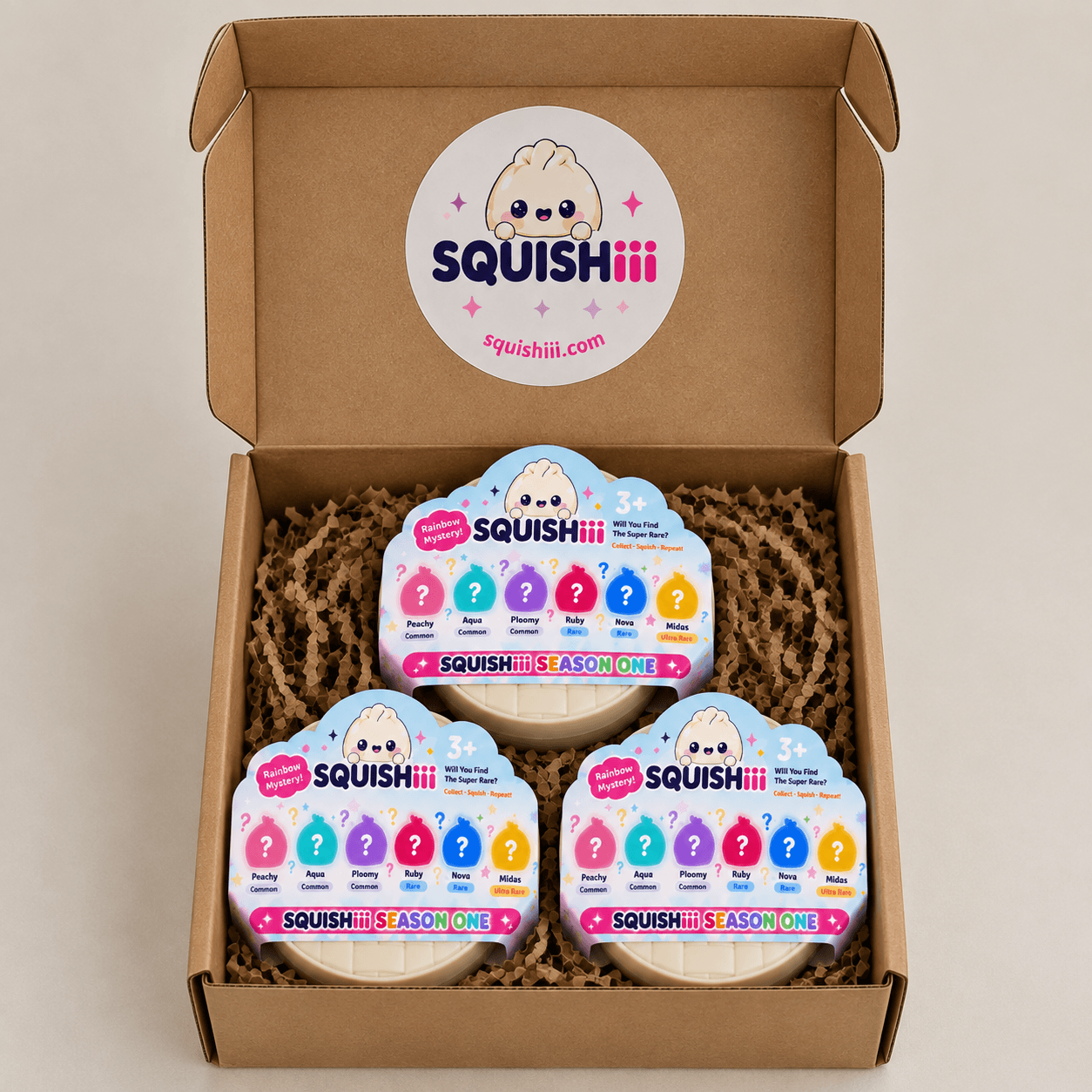 Squishiii mystery box — 3 pack
